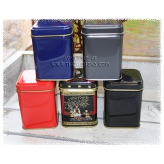 Tea Tins - 50g Square - Assorted colors